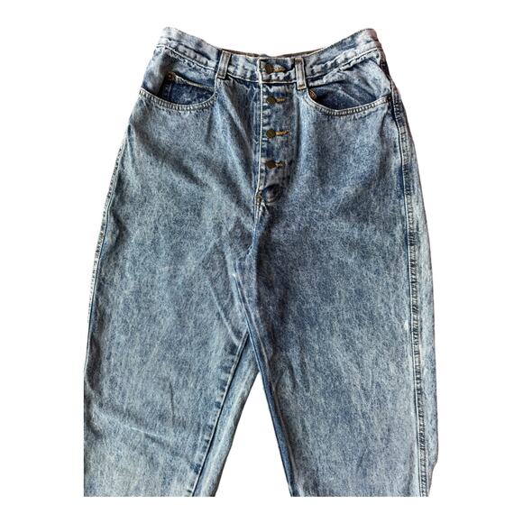 Vintage 80's Essentials Sport Acid Wash high rise Mom Button Fly jeans size 10 - Picture 7 of 12